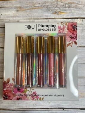 Fou Cosmetics Plumping Lip Gloss Set - Neutral to Pink Shades